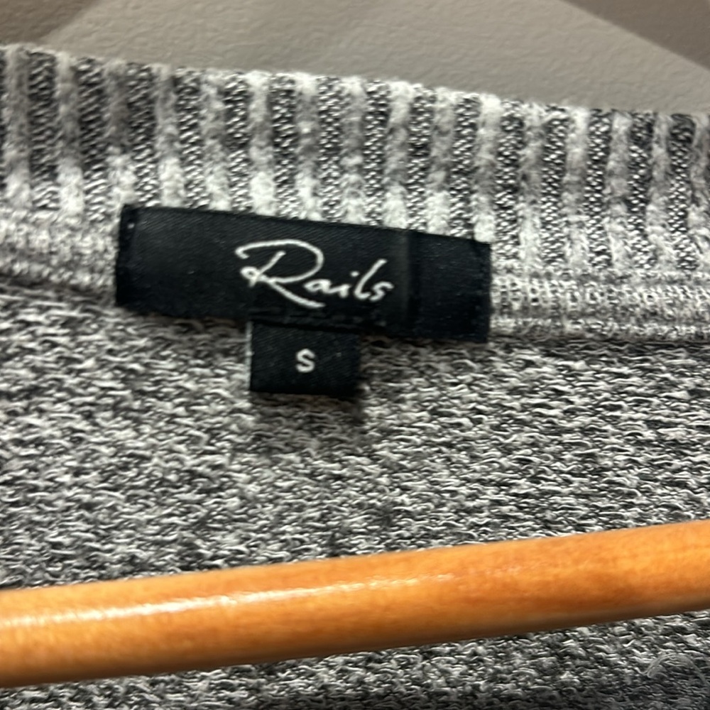 Rails Mika Sweatshirt Melange Gray Embroidered Ra… - image 5